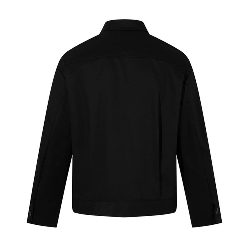 Solid-color Basic Lapel Jacket Coat For Men