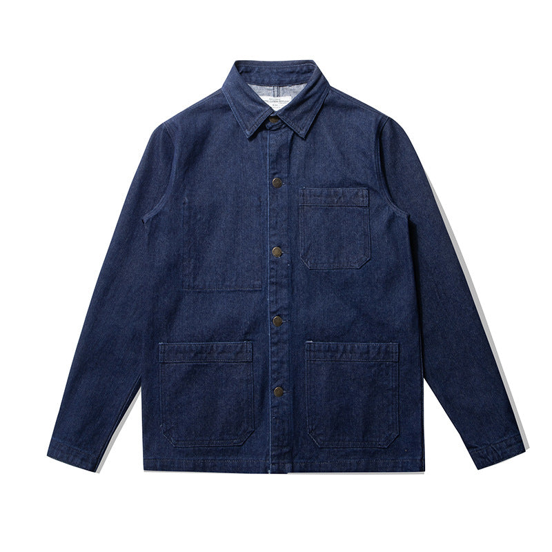 Women's Retro French Workwear Denim Jacket