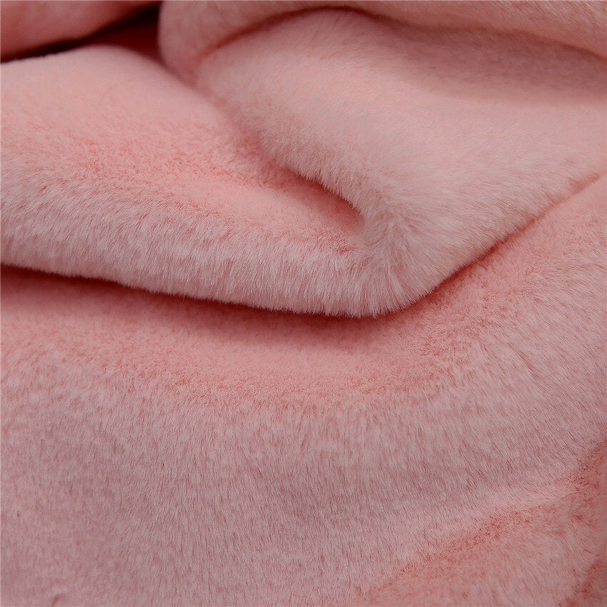 Faux fur mink  women mid-length women's coat