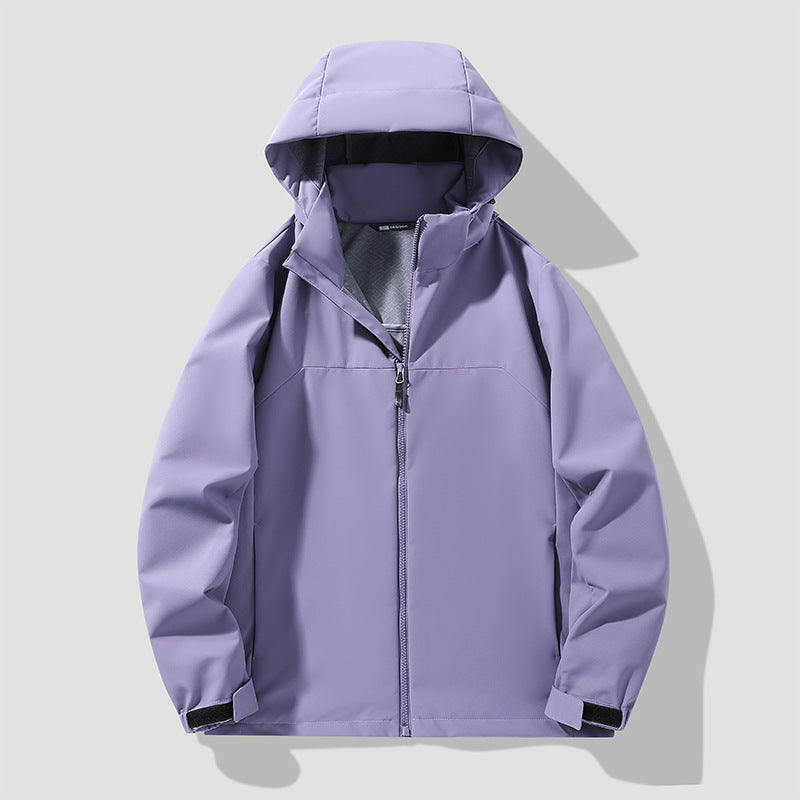 Outdoor Couple's Hardshell Jacket Single-Layer Hiking Coat