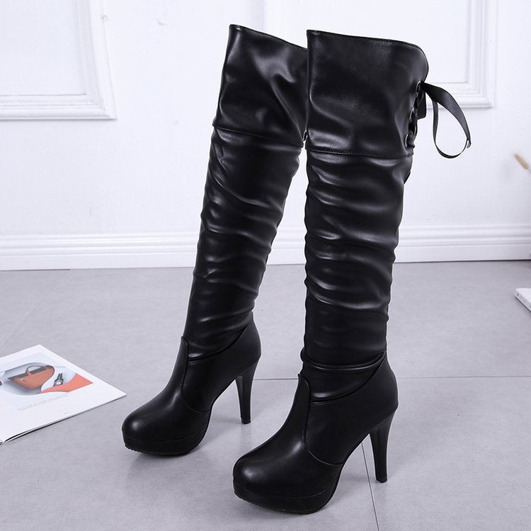 New all-match high heel women over the knee boots