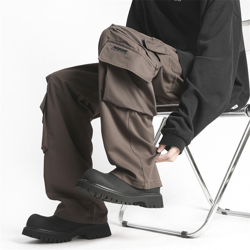 Retro Functional Multi-pocket Cargo Pants Men