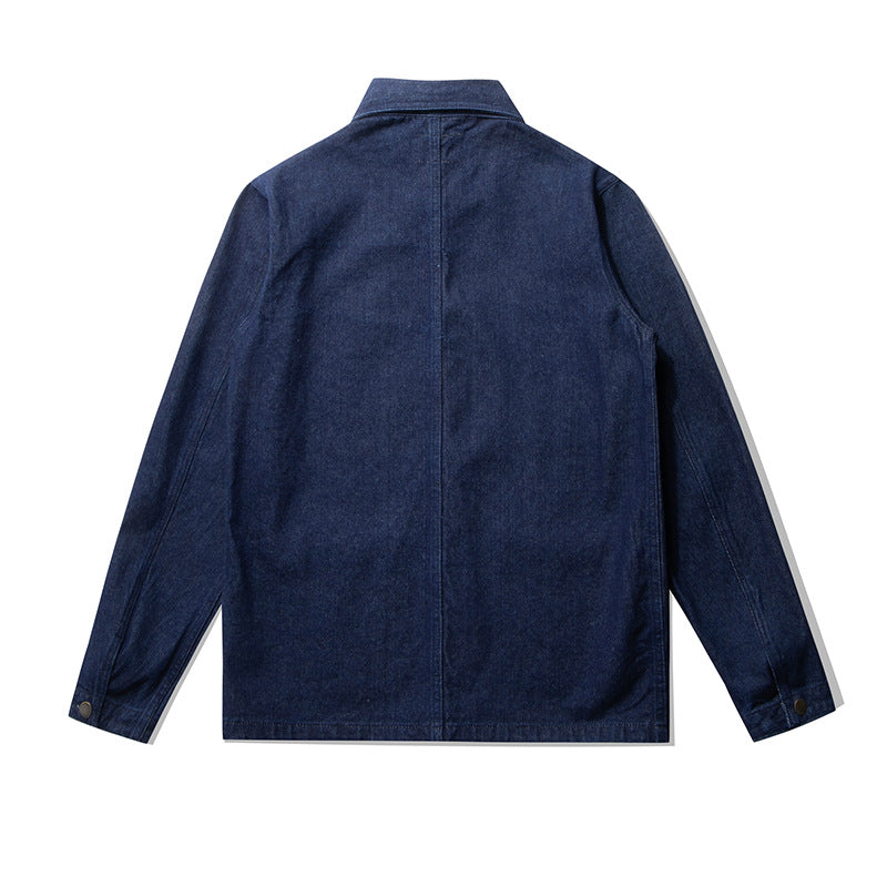 Women's Retro French Workwear Denim Jacket