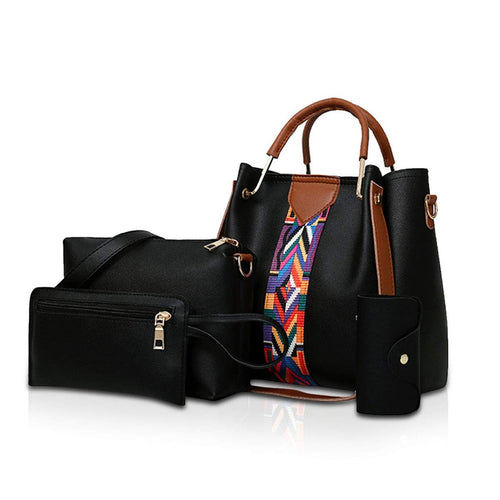 4-Piece Handbag Set With Wallet