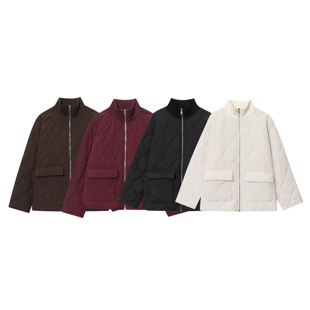 Loose, Oversized Quilted Lightweight Cotton-padded Jacket