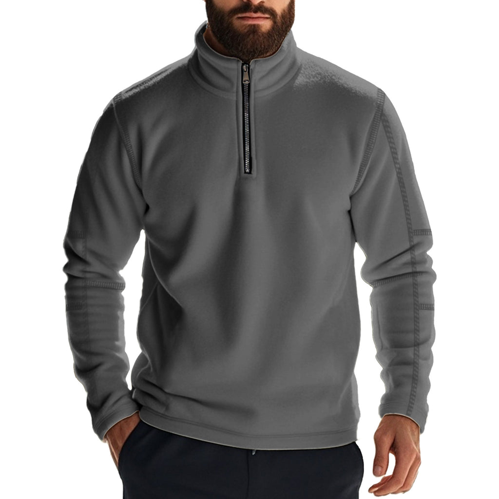 Men's Long Sleeve Solid Color Sweatshirt