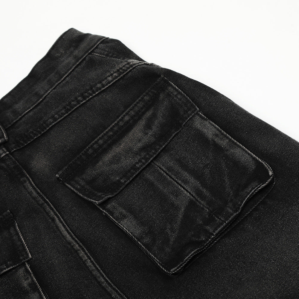 Fashion Denim Multi-pocket Cargo Pants Men
