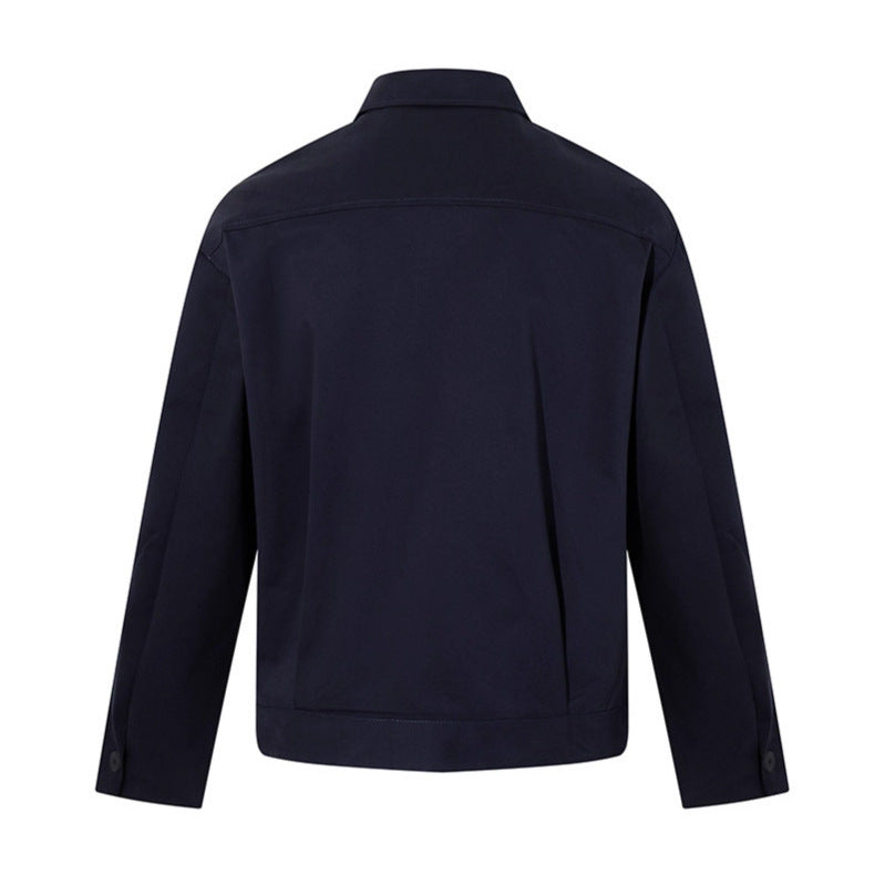 Solid-color Basic Lapel Jacket Coat For Men