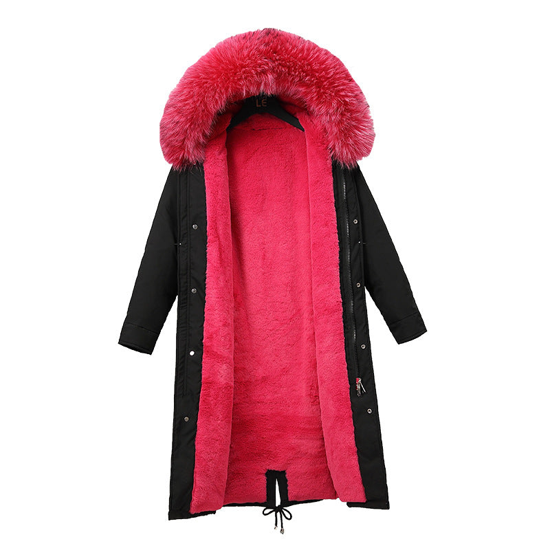 Women's long cotton-padded coat
