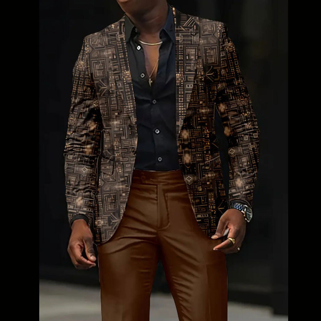 Casual All-match Dark Men's Coat