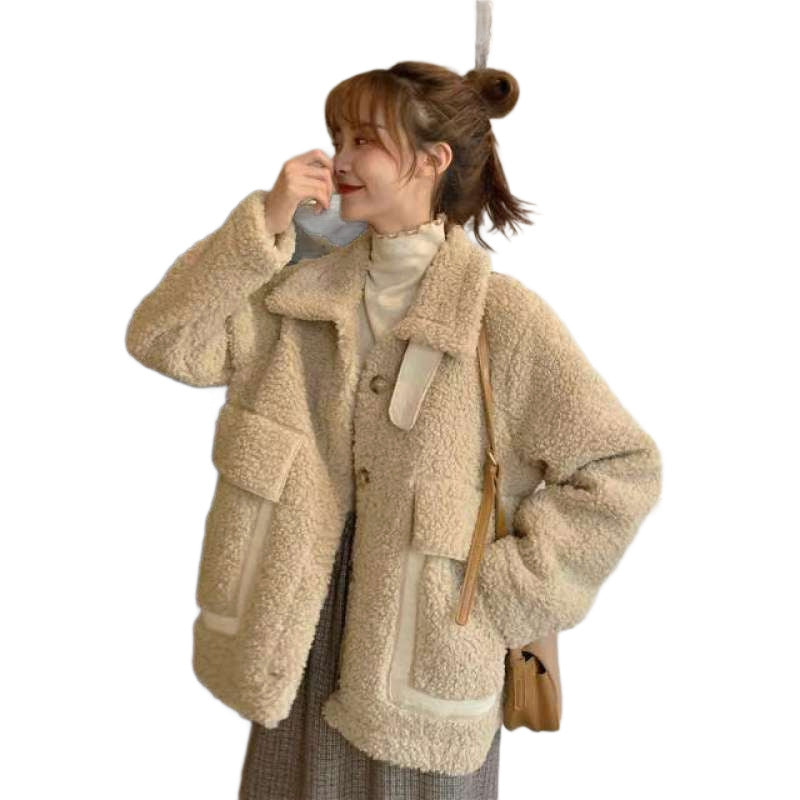 Womens All-in-One Shearling And Fur Versatile Jacket