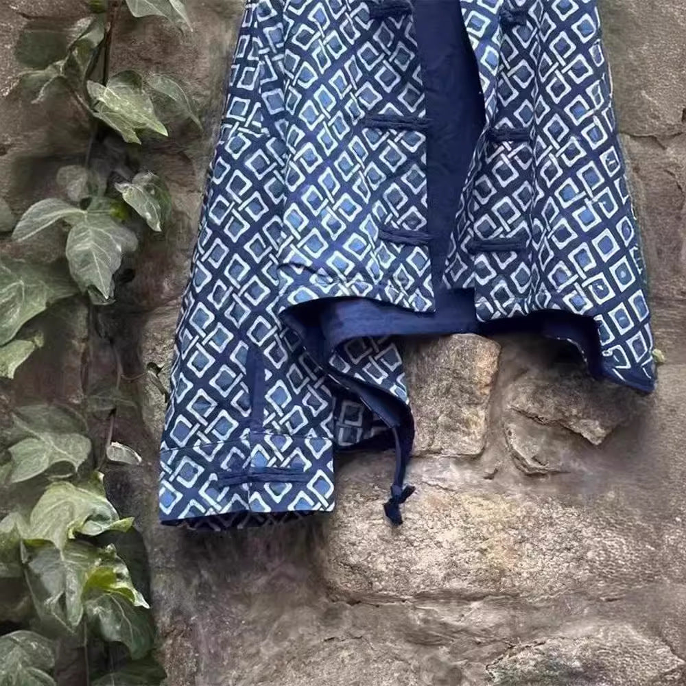Chinese-style Diamond-patterned Jacket For Women