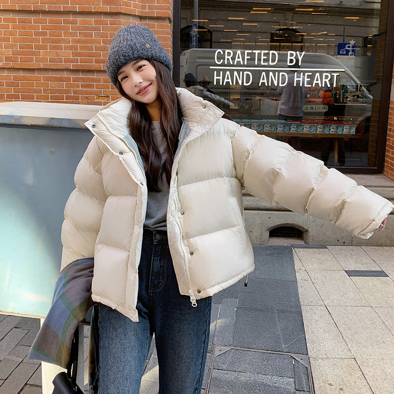 Maillard Bread Brown Short Puffer Jacket For Women