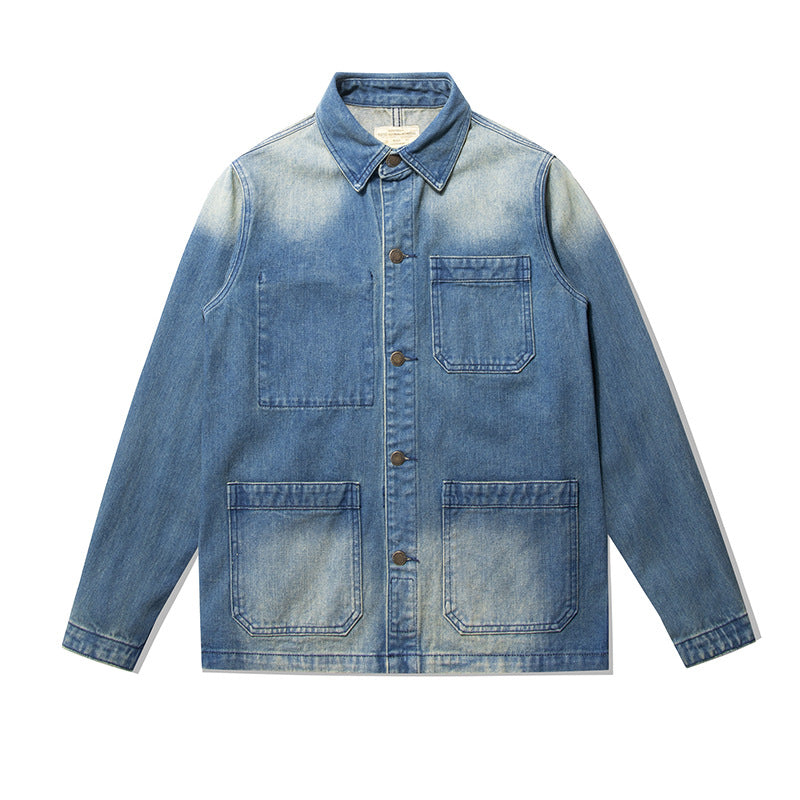 Women's Retro French Workwear Denim Jacket