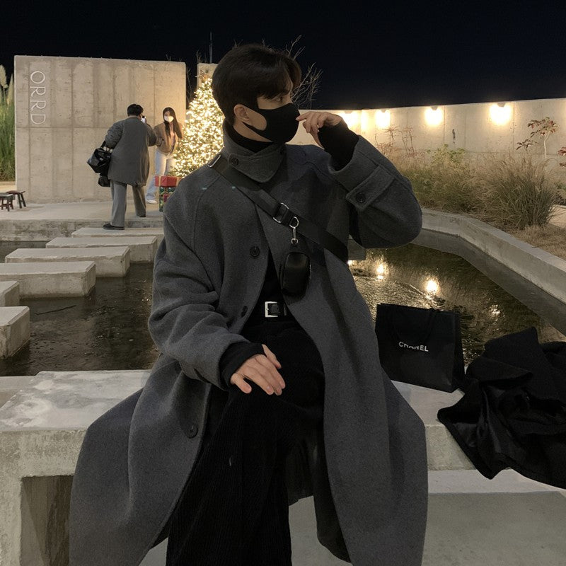 Men's Double-sided Cashmere Coat Thickened