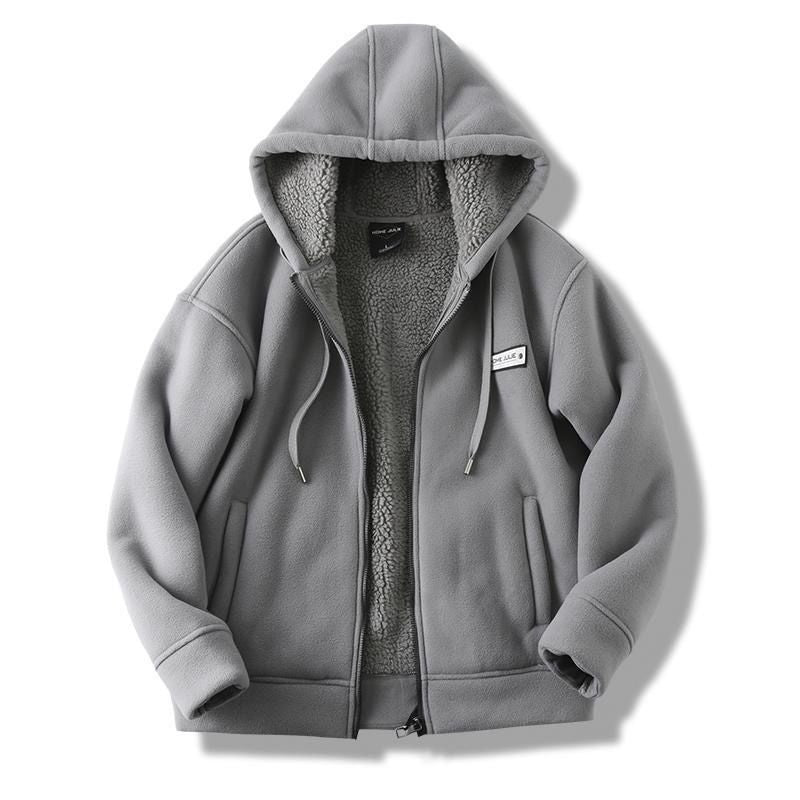 Polar Fleece Jacket Winter Men's Fleece-lined Thickened