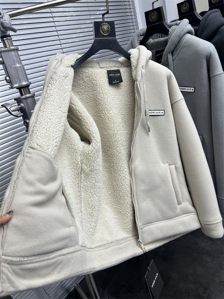 Polar Fleece Jacket Winter Men's Fleece-lined Thickened