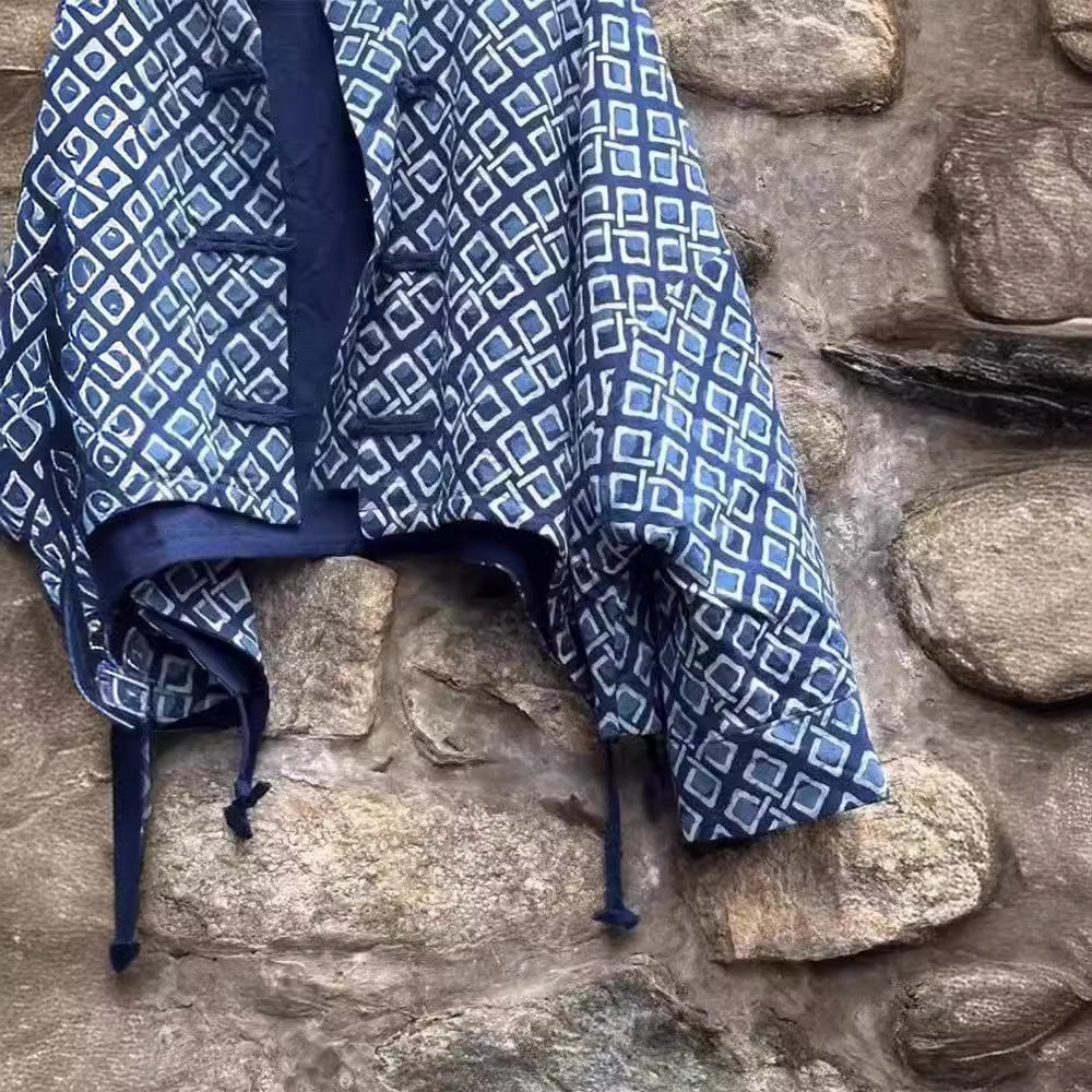Chinese-style Diamond-patterned Jacket For Women