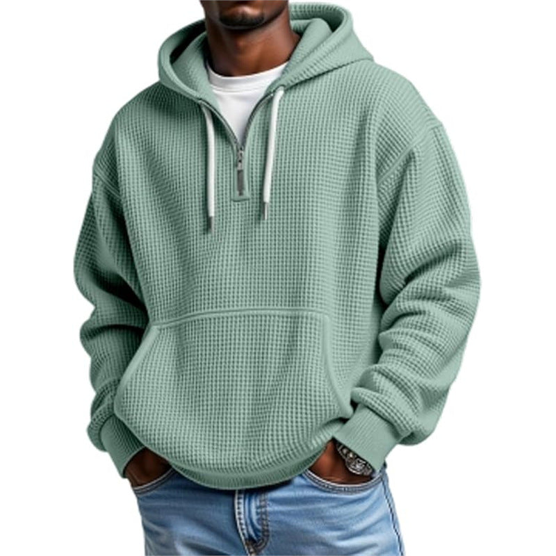 3D Printed Men's Double Hood Zipper Hooded Sweater