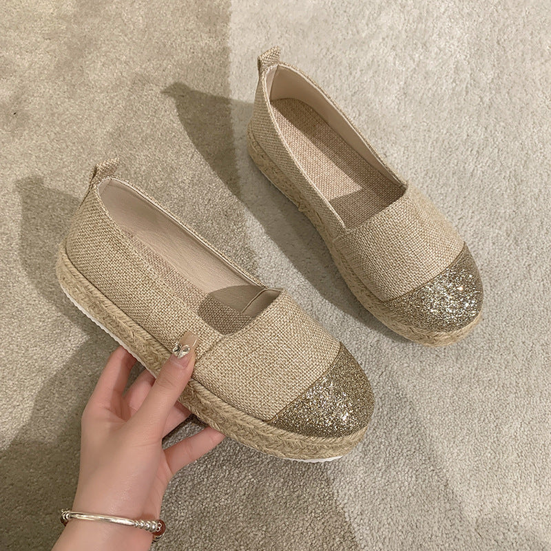 Women's Plus Size Leisure Slip On Thick Bottom Color Matching Sandals