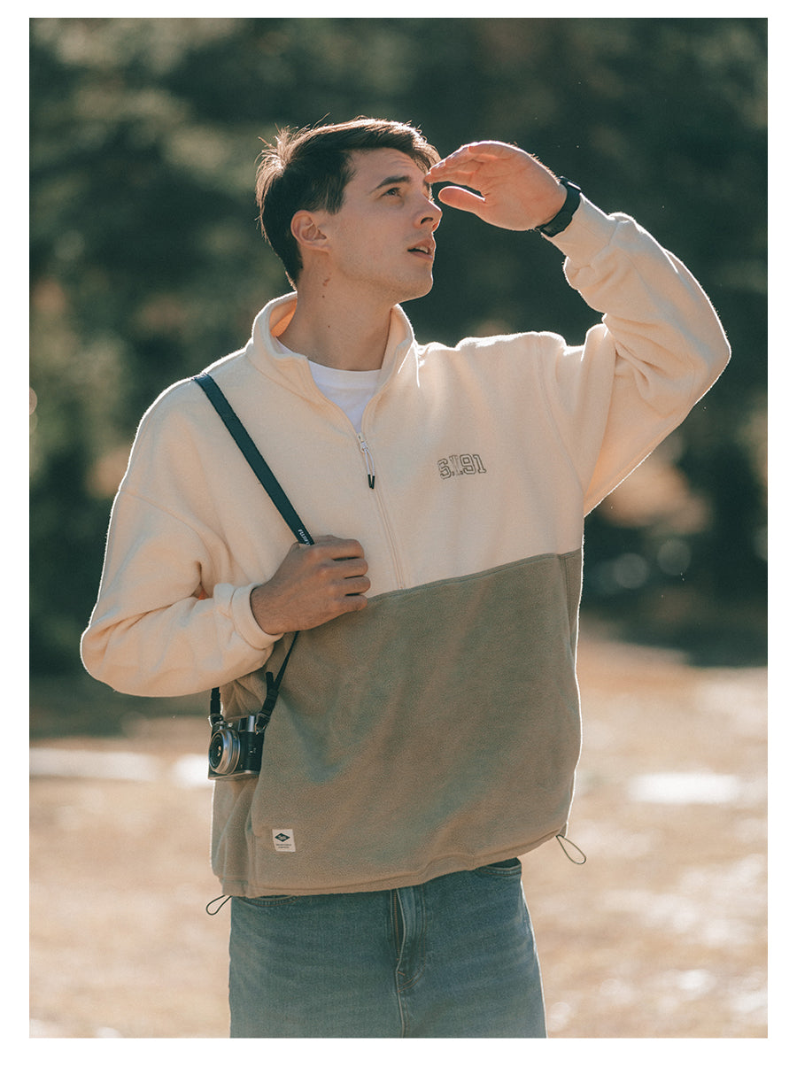 Men's Half  Tube Reverse Bottom Embroidered Sweatshirt