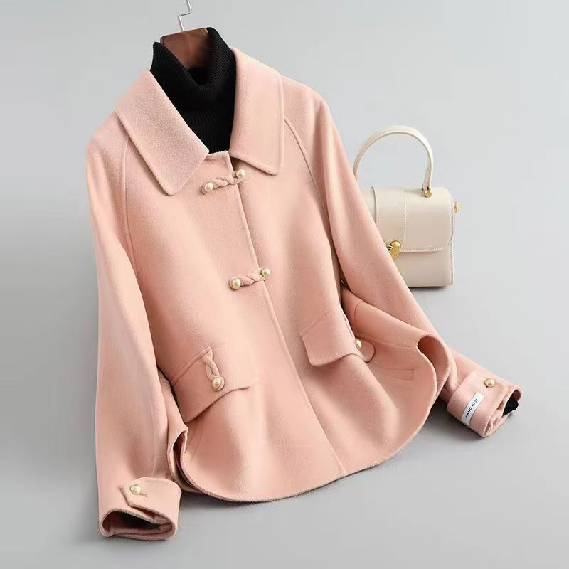 Women's Loose Large Size Autumn And Winter Thickening Double-sided Woolen New Coat