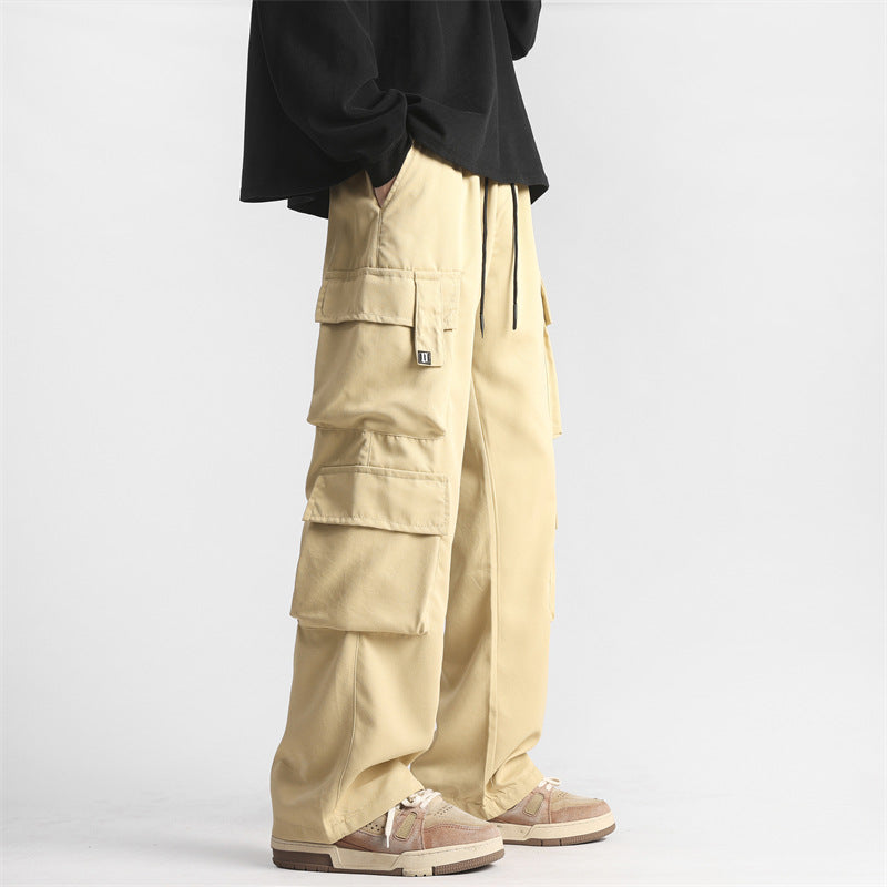 Retro Functional Multi-pocket Cargo Pants Men