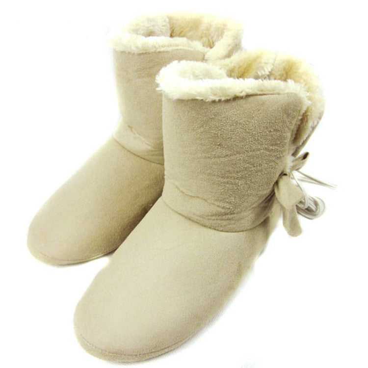 Removable And Washable Bow Style Heated Shoes