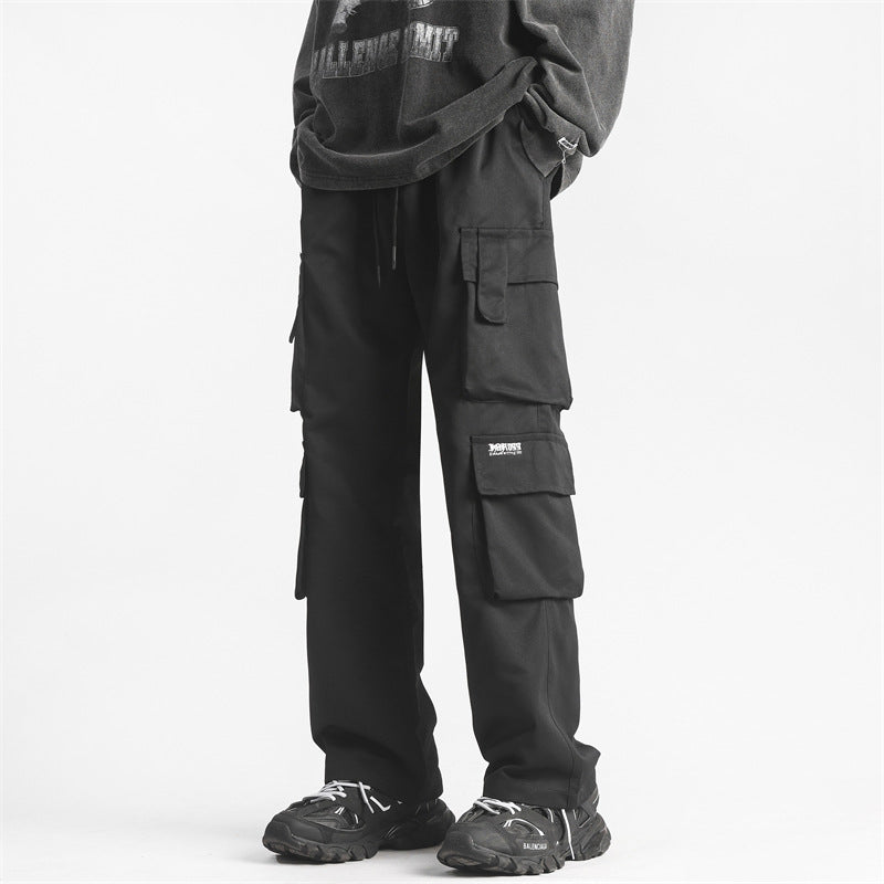 Retro Functional Multi-pocket Cargo Pants Men