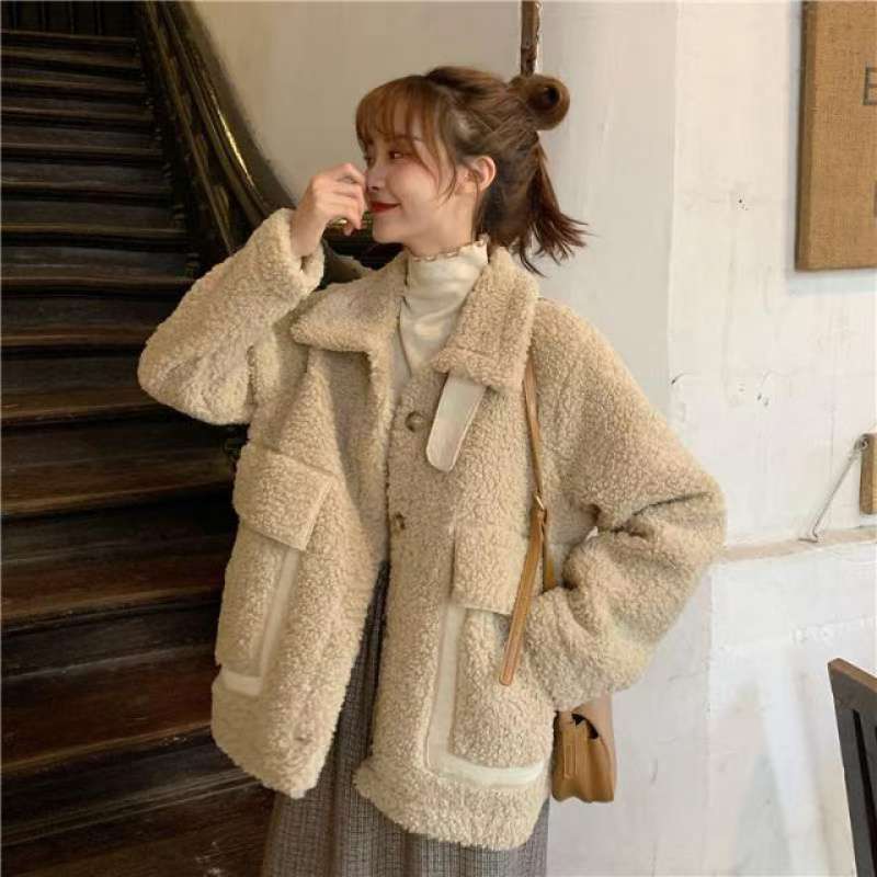 Womens All-in-One Shearling And Fur Versatile Jacket
