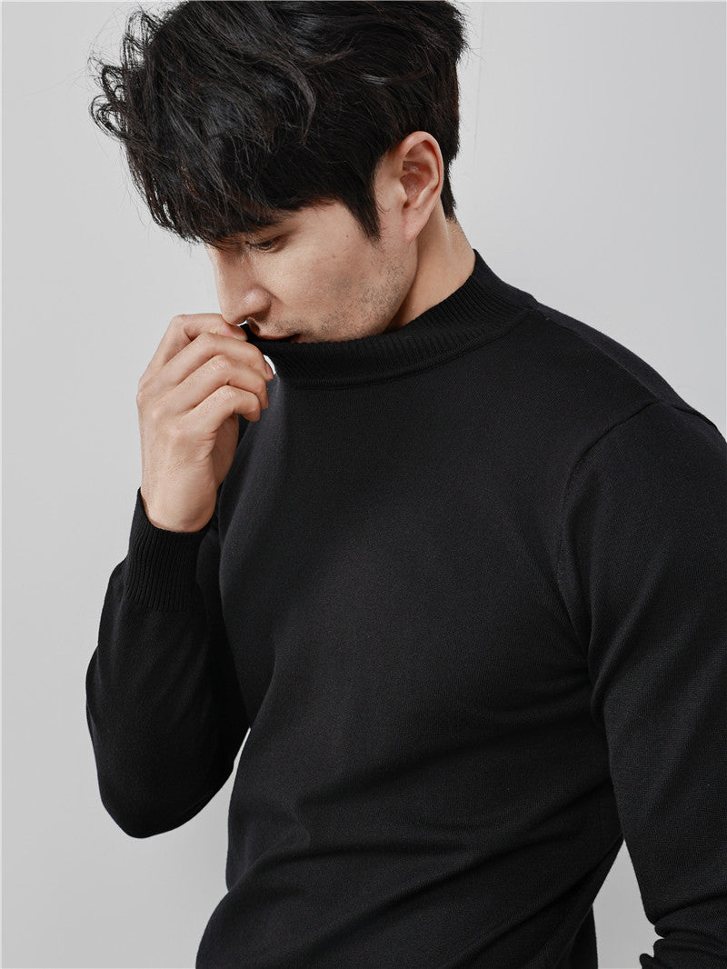 Winter New Arrival Slim-Fit Stretch Mock-Neck Knitted Sweater