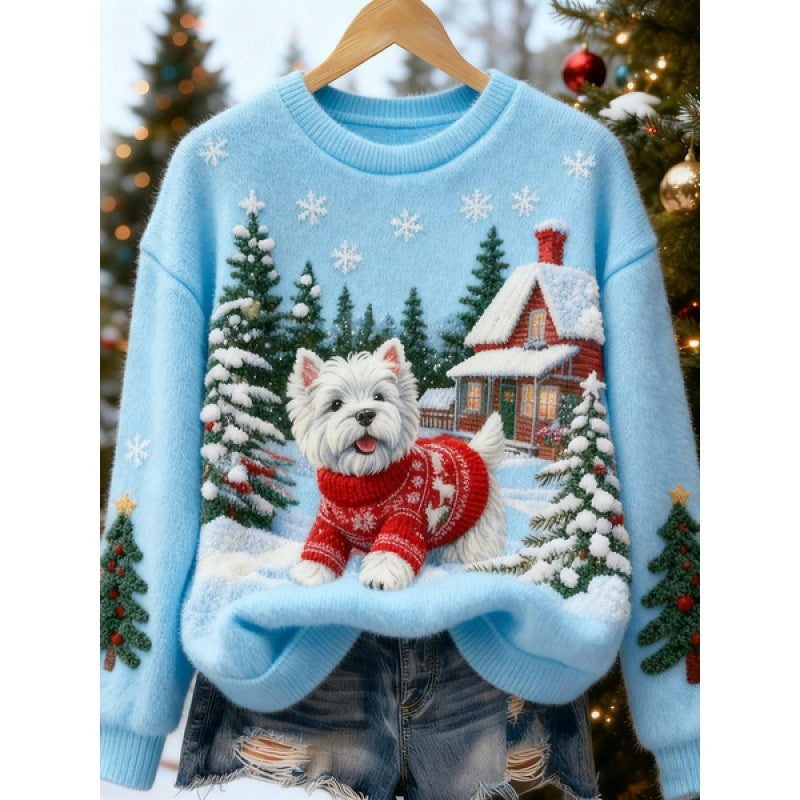 Christmas-themed Flannel Hoodie With Autumnwinter Prints