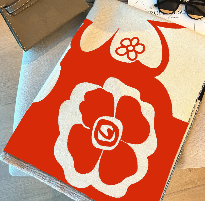 Air-conditioned Room Spring And Summer High-grade Versatile Black And White Scarf Warm Dress