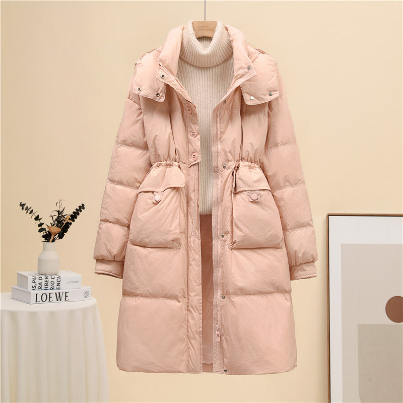 Fashion Down Jacket Women's Mid-length Thick Below The Knees Coat