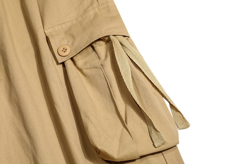 Retro Multi-pocket Straight Cargo Pants Men