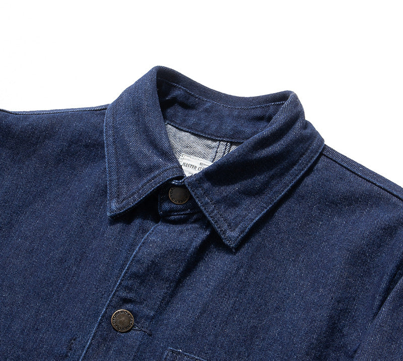Women's Retro French Workwear Denim Jacket