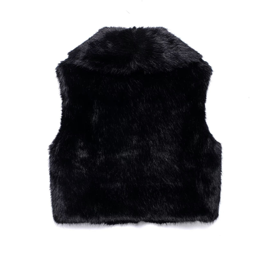 Artificial Fur Cardigan Sleeveless Vest Women's Outer Wear