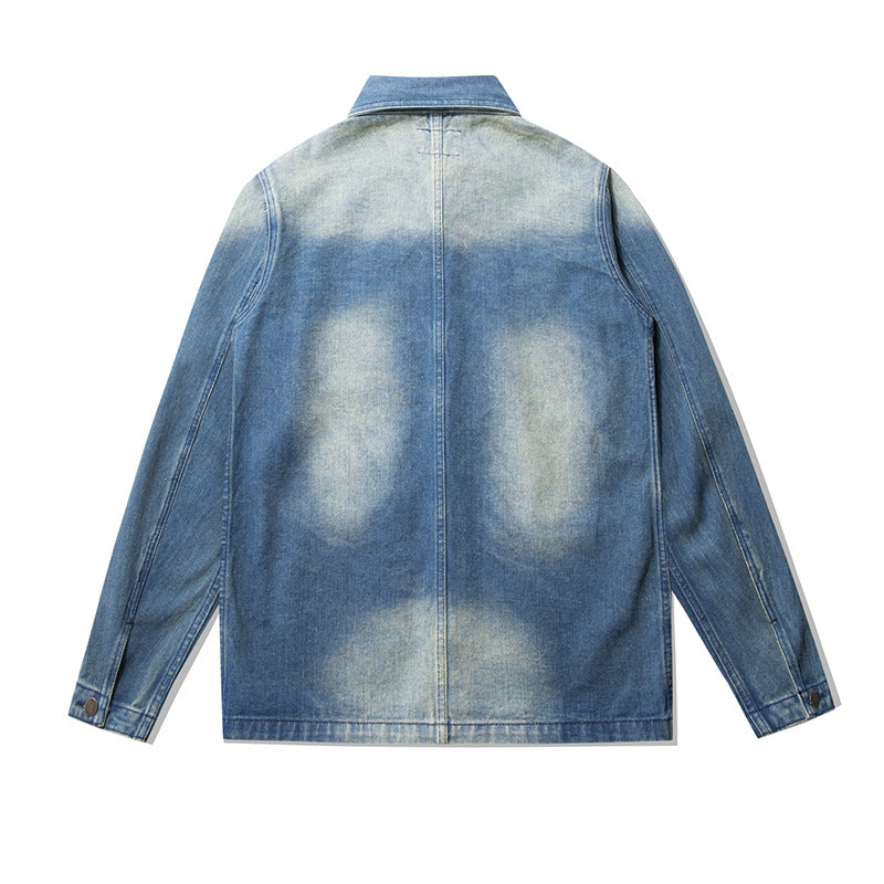 Women's Retro French Workwear Denim Jacket